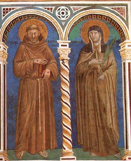 GIOTTO di Bondone Saint Francis and Saint Clare oil painting picture